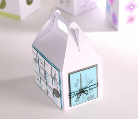 Picnic box with a scrapbooking decoration