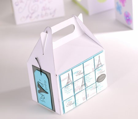 Picnic box with a scrapbooking decoration