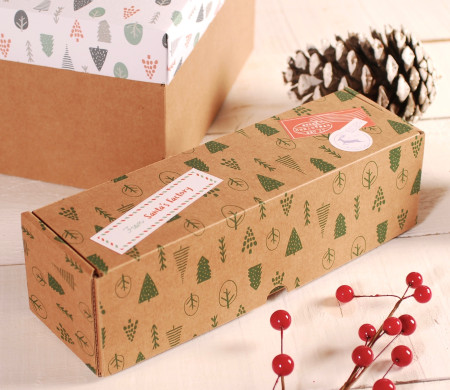 Decorated oblong Christmas box Decorated oblong Christmas box