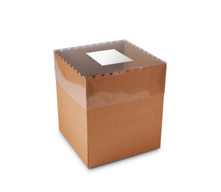 Box for Cakes and Pies, with a Clear Lid