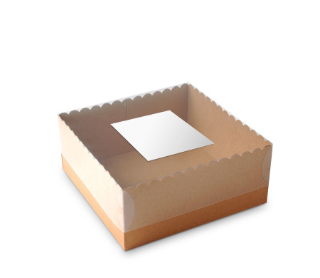 Box for Cakes and Pies, with a Clear Lid