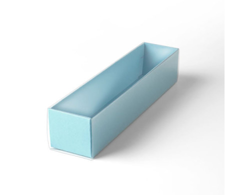 Macaron box with a Clear Plastic Strip