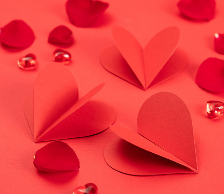 3D Hearts to Decorate Presents