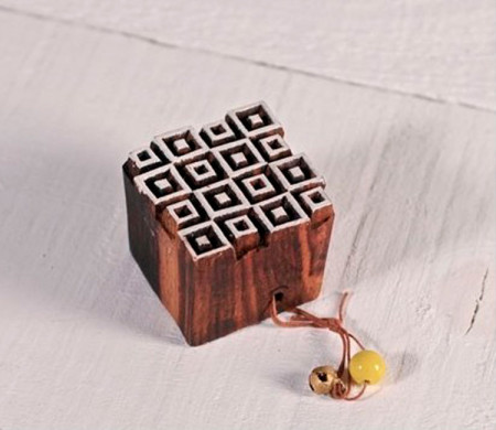 Geometric woodblock stamp 3