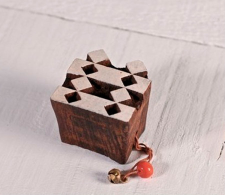 Geometric woodblock stamp 2