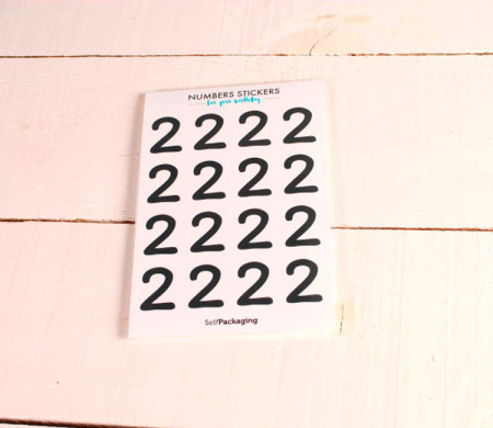 Number stickers for parties