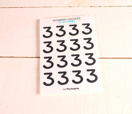 Number stickers for parties
