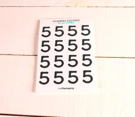 Number stickers for parties