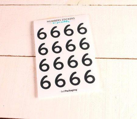 Number stickers for parties