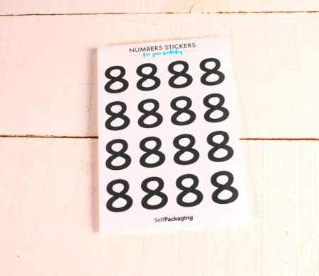 Number stickers for parties
