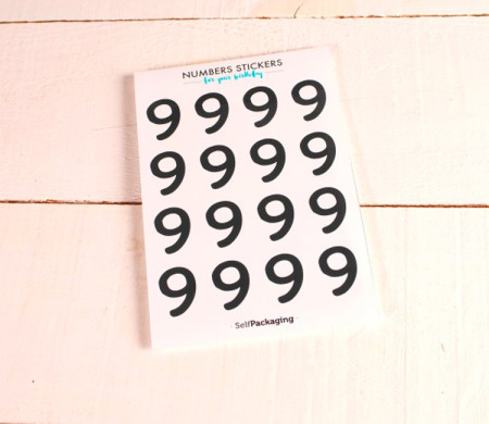 Number stickers for parties