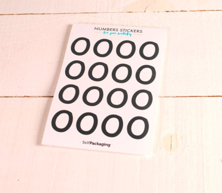 Number stickers for parties