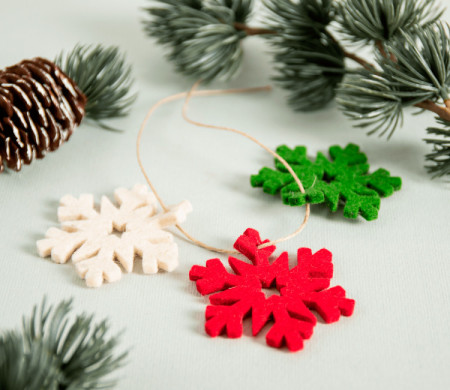 Felt Pendant - Snowflake