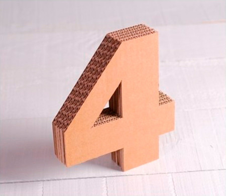 Cardboard Numbers