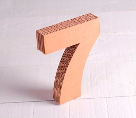 Cardboard Numbers