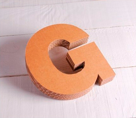Uppercase Cardboard Letters