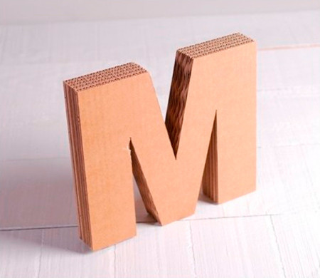Uppercase Cardboard Letters