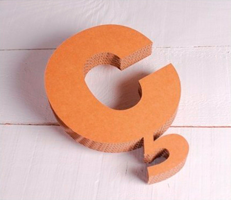 Uppercase Cardboard Letters