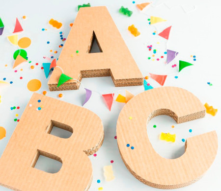 Uppercase Cardboard Letters