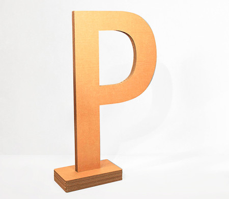 Giant cardboard letters