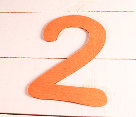 Large cardboard number