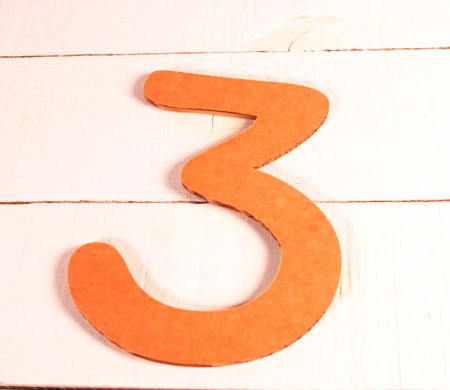 Large cardboard number