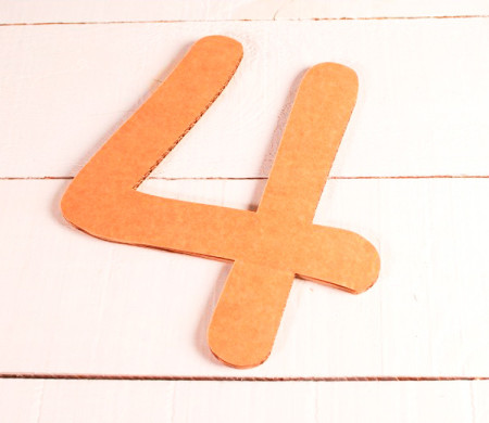 Large cardboard number