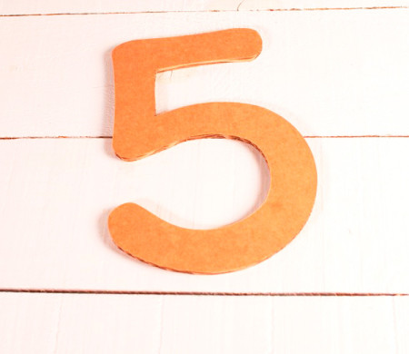 Large cardboard number