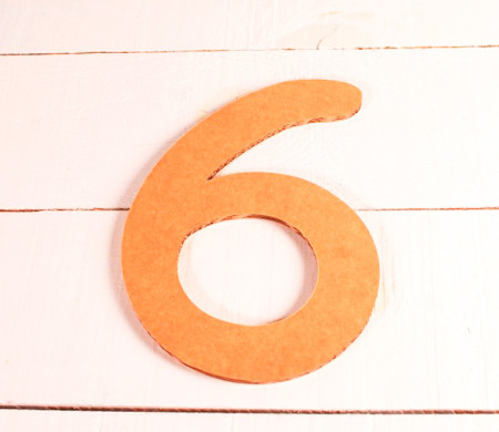 Large cardboard number