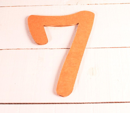 Large cardboard number