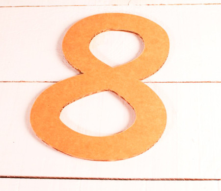 Large cardboard number