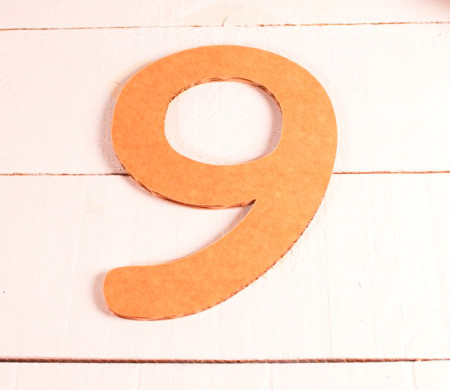 Large cardboard number