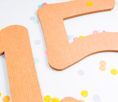 Large cardboard number