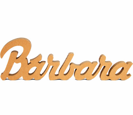 Cardboard lettering