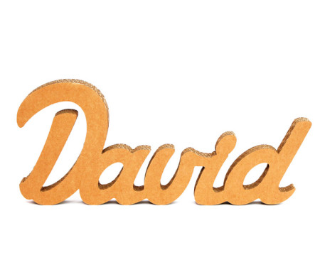 Cardboard lettering