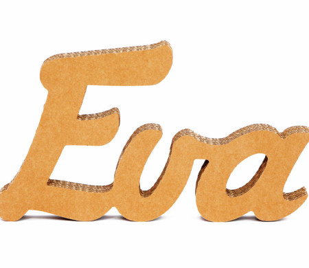 Cardboard lettering