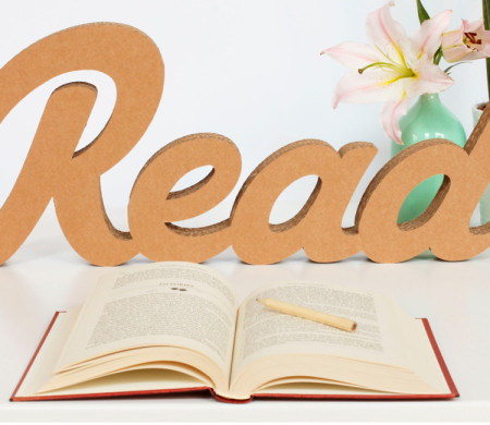 Cardboard lettering