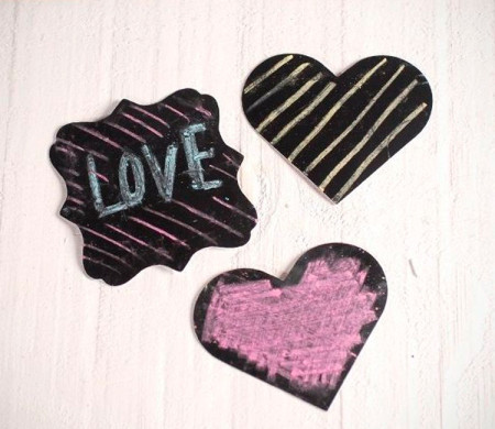 Chalkboard Sticker Tags in Different Shapes