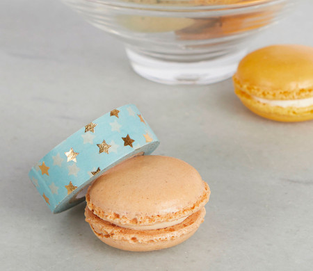 Pale blue washi tape with gold stars