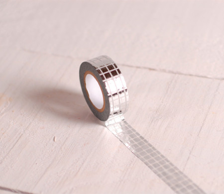 Washi tape with silver squares