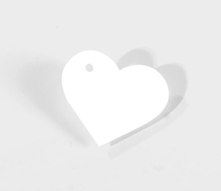 Cardboard Heart Pendant 10 ut.