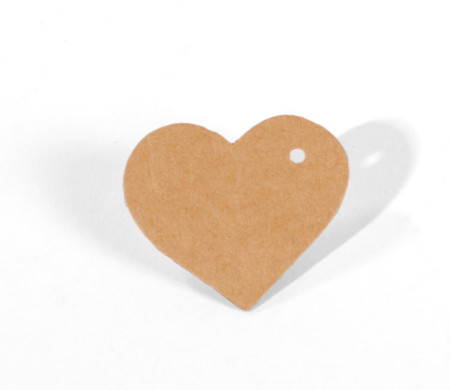 Cardboard Heart Pendant 10 ut.