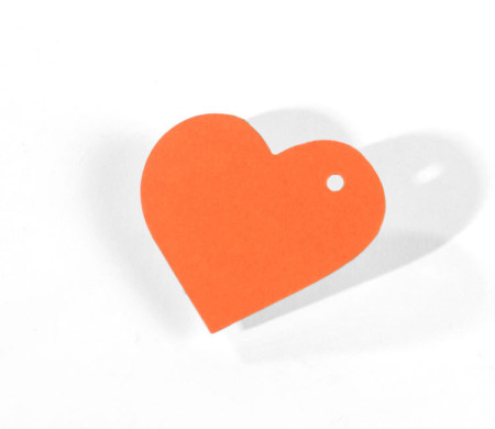 Cardboard Heart Pendant 10 ut.