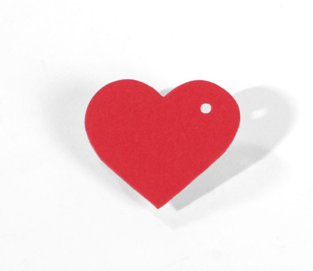 Cardboard Heart Pendant 10 ut.