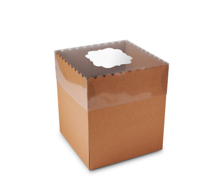 Box for Cakes and Pies, with a Clear Lid
