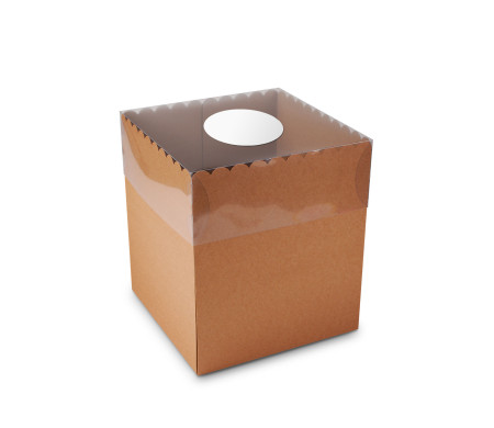 Box for Cakes and Pies, with a Clear Lid