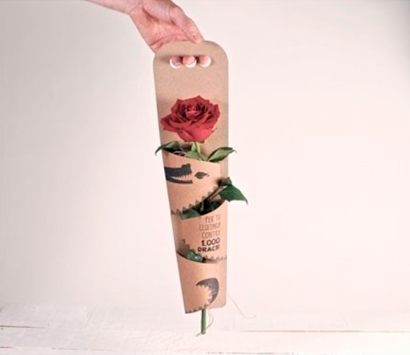 Caja para regalar una rosa