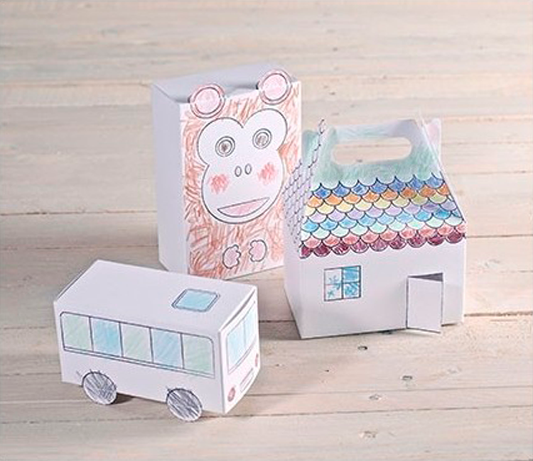 Schachtel-Kit zum Ausmalen Schachtel-Kit zum Ausmalen