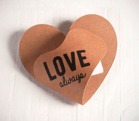 Heart-Shaped Box for Cards or Vouchers