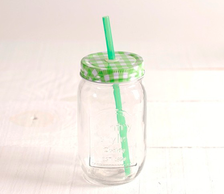 400 ml Glasgefäß mit Strohhalm 400 ml Glasgefäß mit Strohhalm